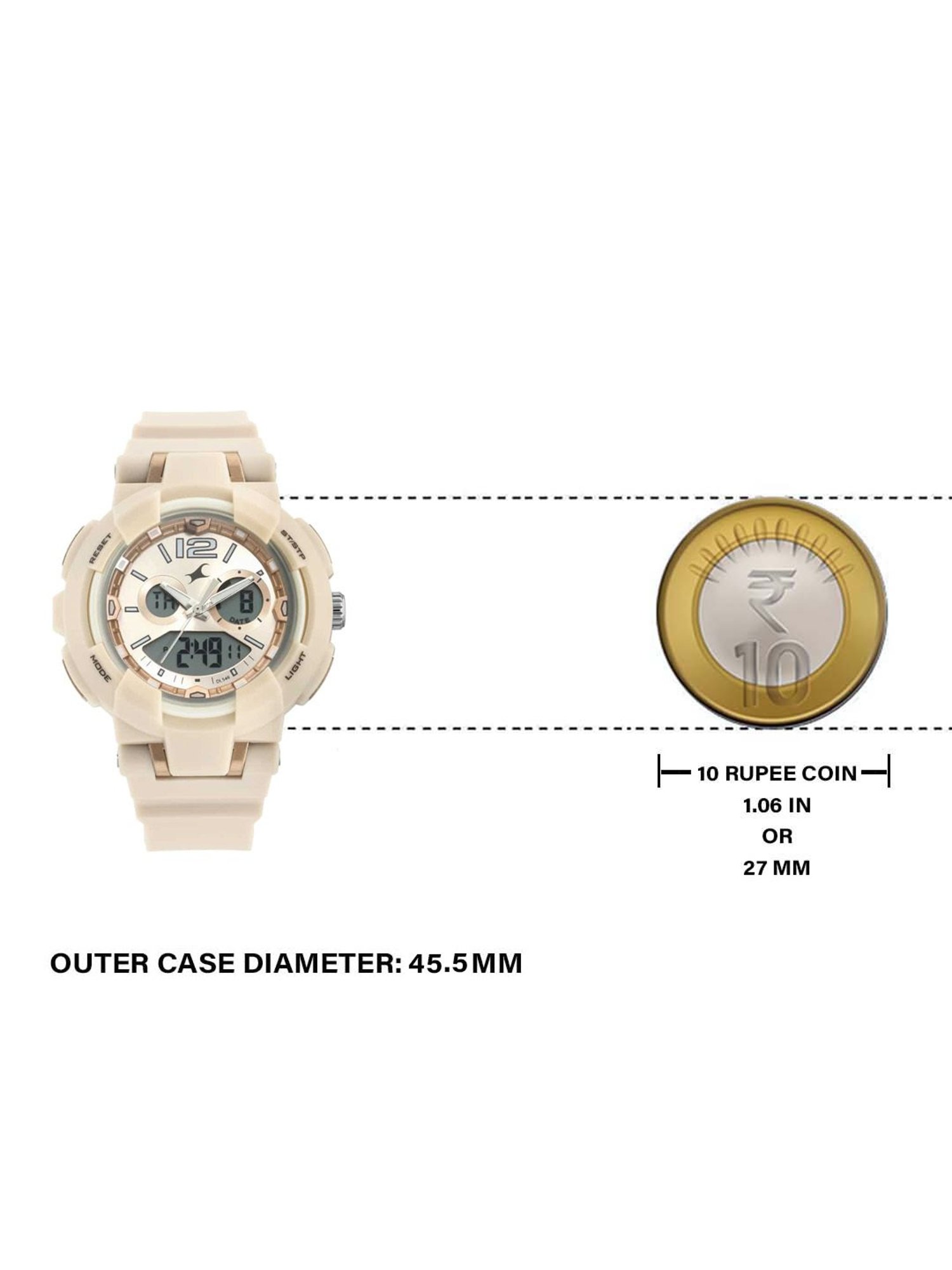 Fastrack NR68016PP03 Street Line Analog Digital Watch for Women