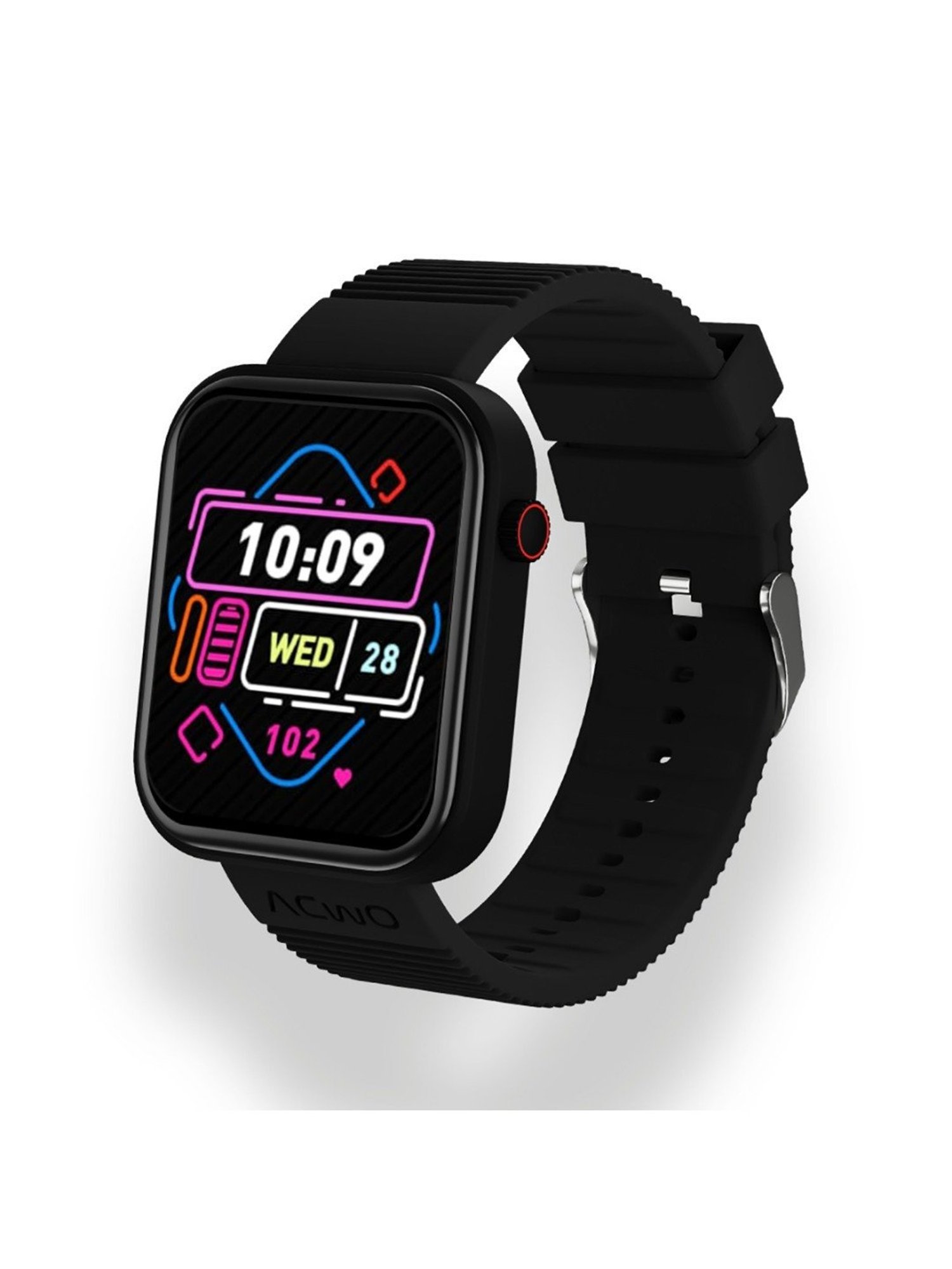 ACwO FwIT SX BT Calling Smartwatch with 1.96 inch HD Display & Voice Assistant (Black)