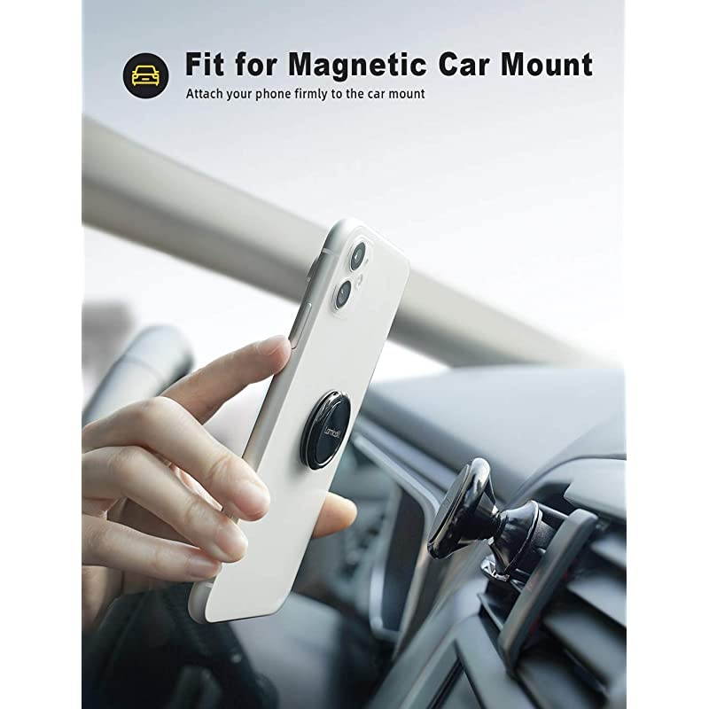 Cell Phone Finger Ring Holder  Phone Kickstand Metal Grip Stand for Hand Compatible with iPhone 11 Pro XS Max XR X 8 7 6 6s Plus 5s SE Galaxy S10 S8 S9 Small Version