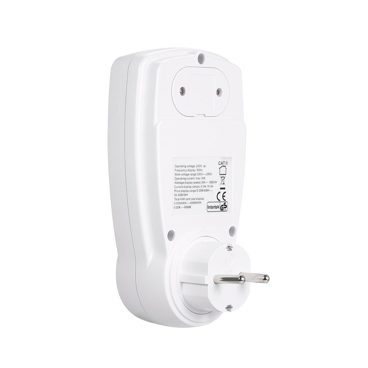 EU Plug Plug-in Digital  Energy Monitor Power Meter Electricity Electric Usage Monitoring Socket