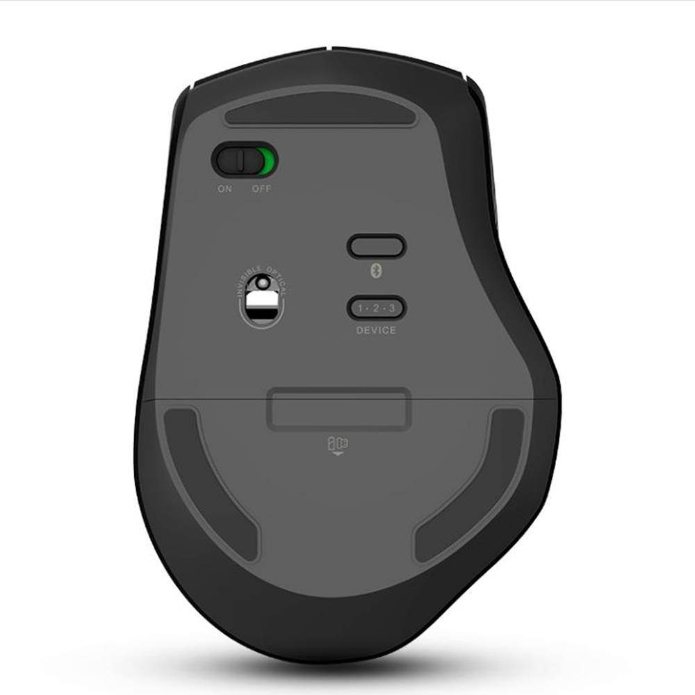 Rapoo MT550 Bluetooth Multimode Wireless Mouse 2.4G Wireless/Bluetooth 3.0/Bluetooth 4.0 Office Mouse - Black