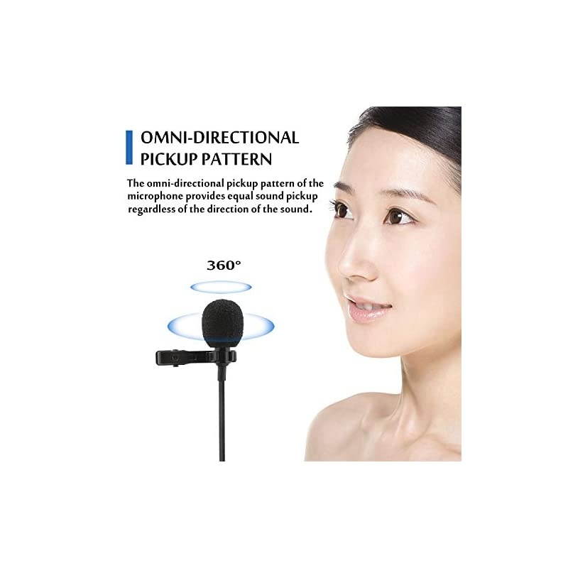 59 inch Wired Lavalier Lapel Microphone, 3Pack 3.5mm Portable Clip on Omnidirectional Mic Condenser for Recording Podcast PC Laptop Android iPhone YouTube Interview ASMR
