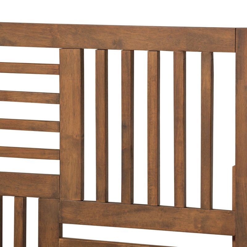 Twin Romy Walnut Wood Platform Bed Brown - Baxton Studio