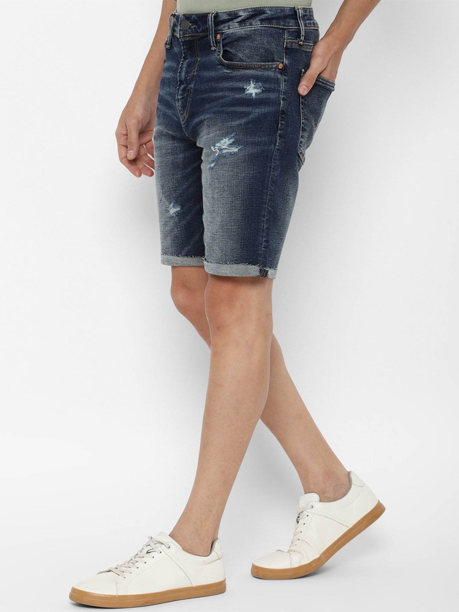 American Eagle Blue Regular Fit Denim Shorts