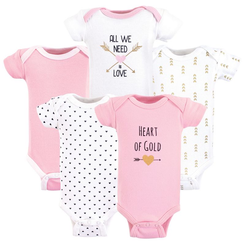 Lamaze Baby Girls' Organic 4pc Bodysuit Gift Set - Pink Newborn