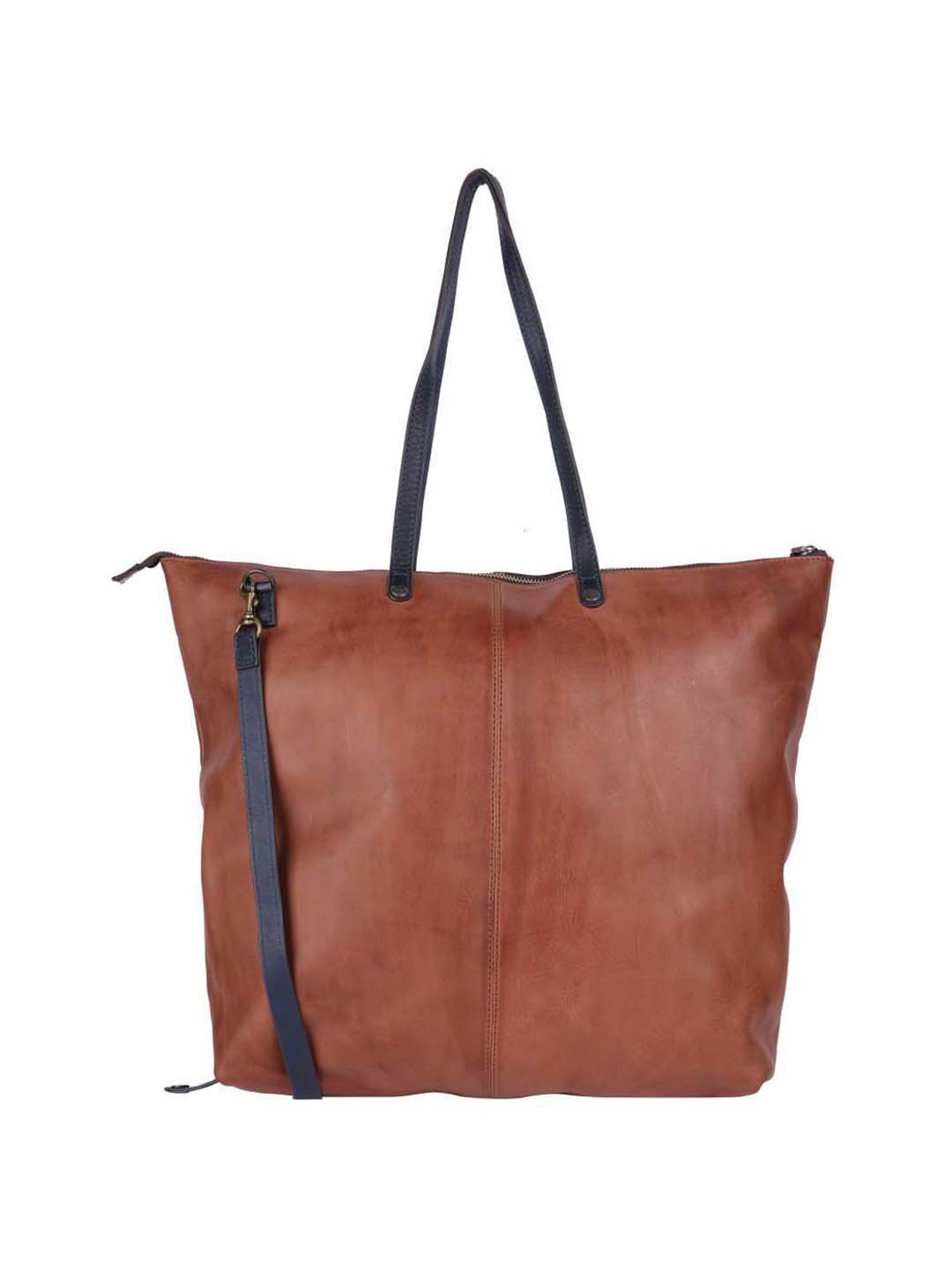 KOMPANERO Brown Solid Large Tote Handbag