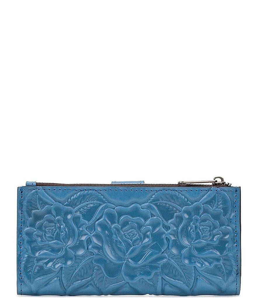 Patricia Nash Rose Tooling Collection Nazari Floral Leather Wallet