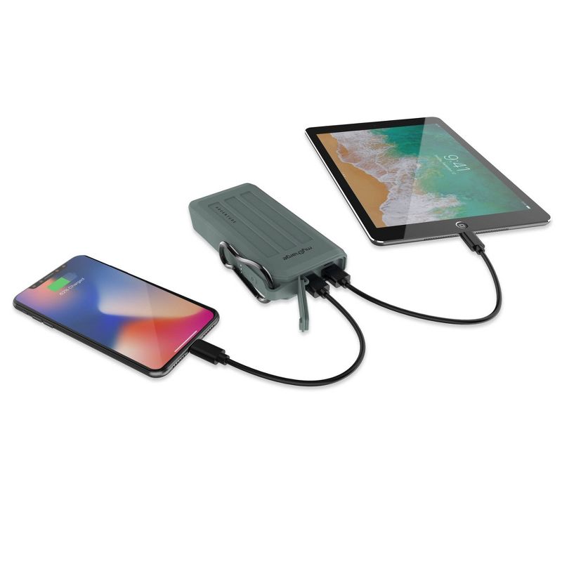myCharge Adventure H2O Max 15000mAh/2.4A Output  Dual USB-A Port Power Bank - Dark Green