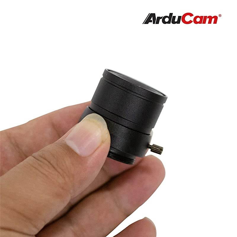 CSMount Lens Bundle for Raspberry Pi HQ Camera Wide Angle 6mm Focal Length Manual Focus Lens with Portable Tripod Stand and 2ft60cm Black Camera Cable