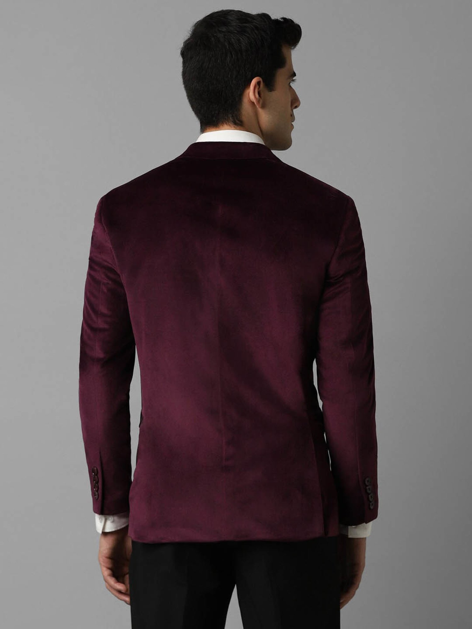 Louis Philippe Purple Slim Fit Blazer