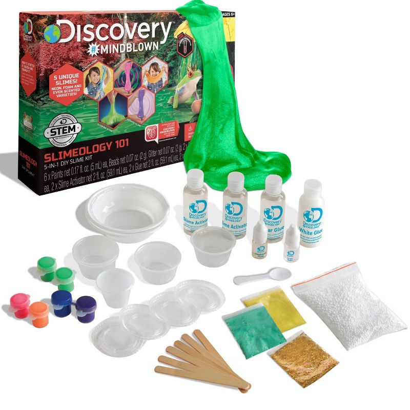 Discovery Kids Toy Slimeology 101 DIY 5-in-1 Science Kit
