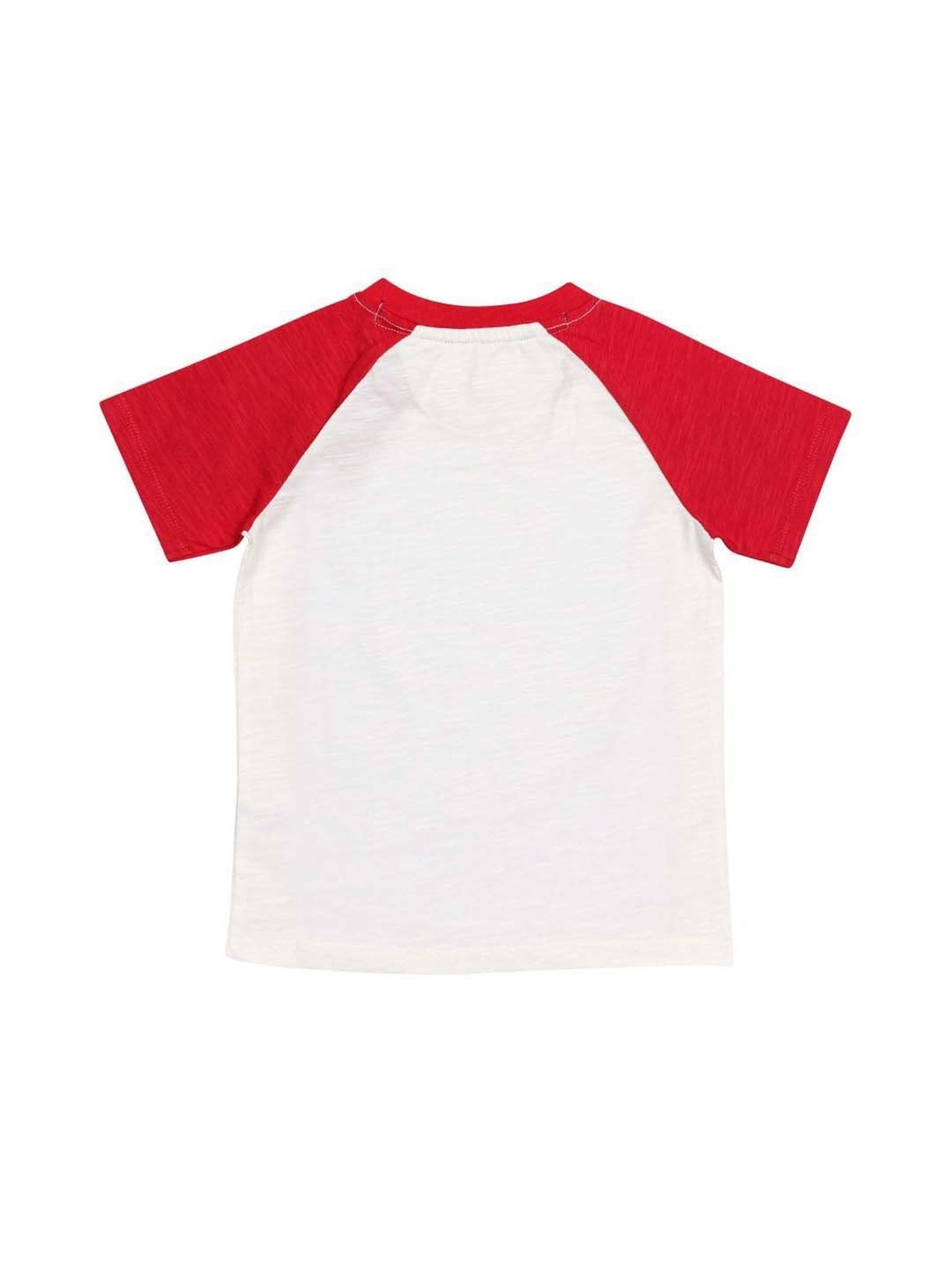 H by Hamleys Kids Red & White Cotton Printed T-Shirt