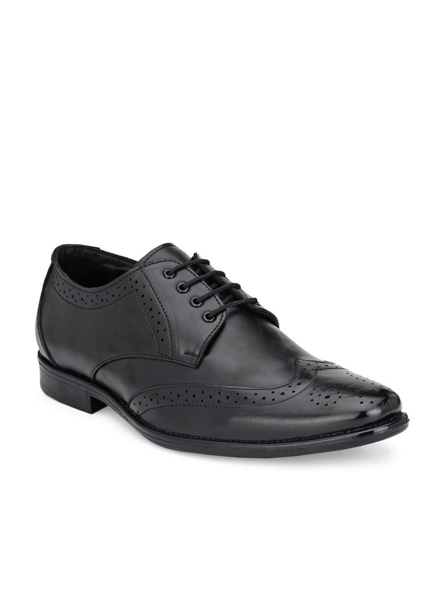 Eego Italy Men's Black Brogue Shoes