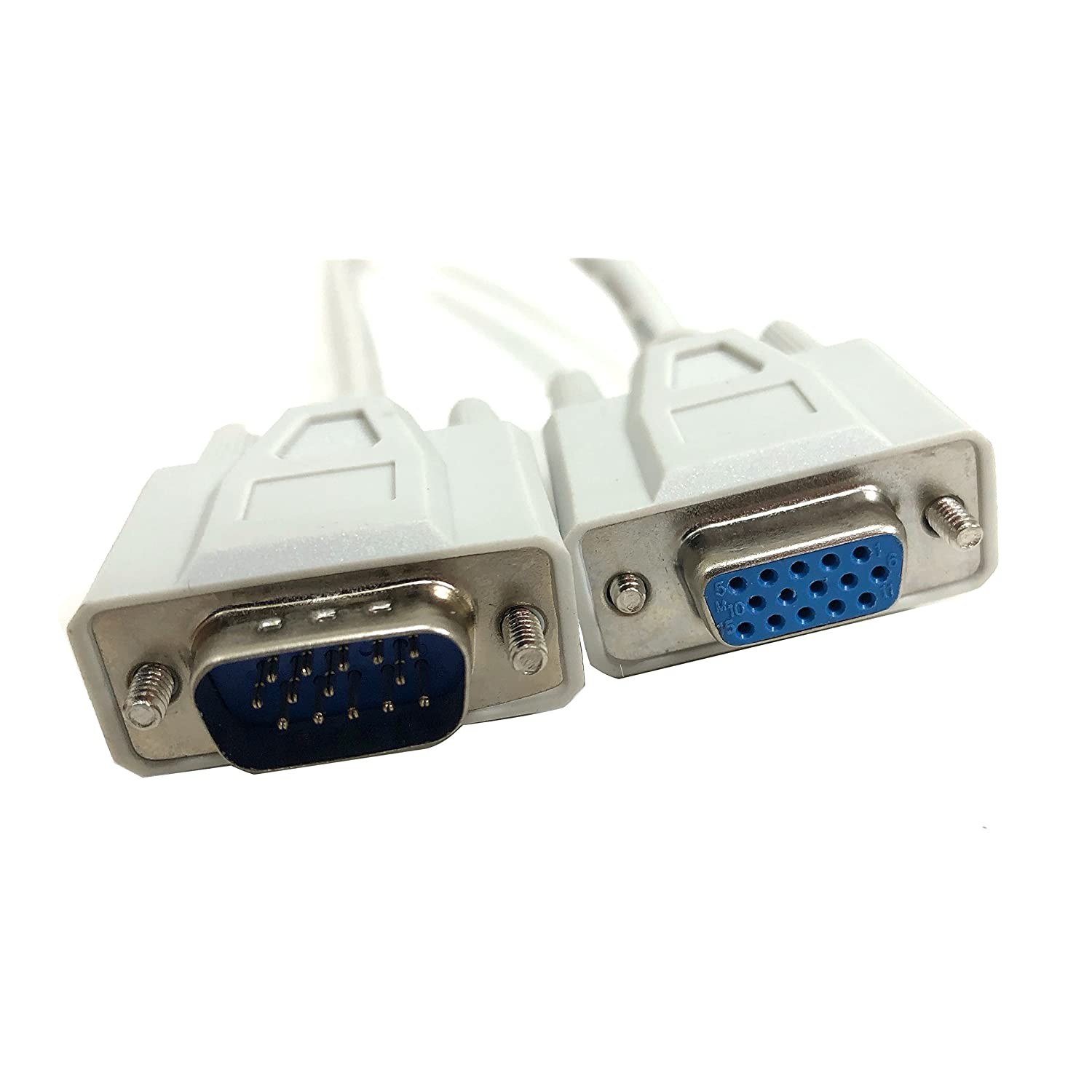 Micro Connectors, Inc. 6 feet  HD15 Male to Female VGA 1024 x 768 Extension Cable (M05-110)