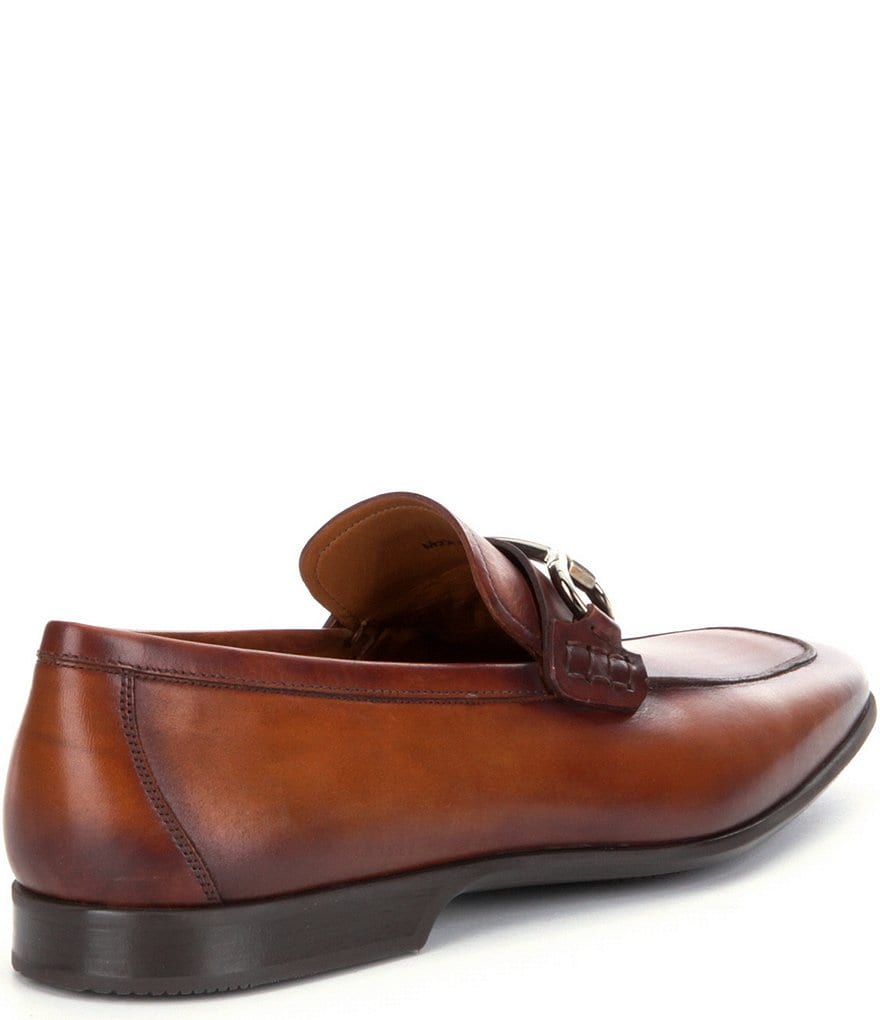 Magnanni Men's Rafa 2 Leather Bit Buckle Detail Moc-Toe Dress Shoes