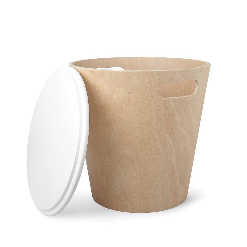 Woodrow Storage Stool Wood - Umbra