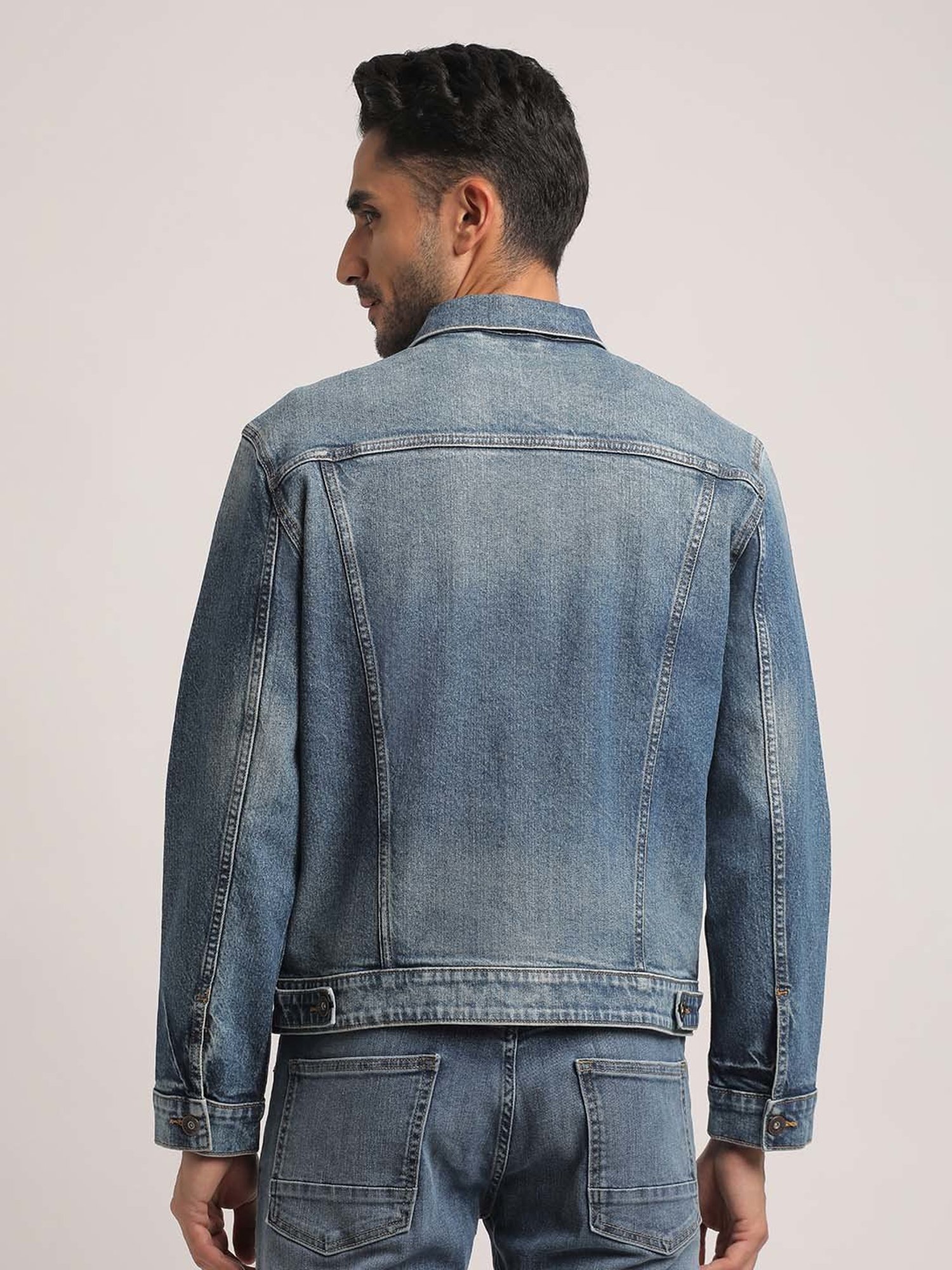 EVERBLUE Blue Regular Fit Denim Jacket