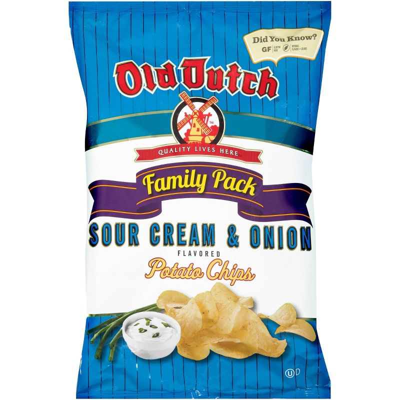 Old Dutch Sour Cream & Onion Flavored Potato Chips - 9.5oz