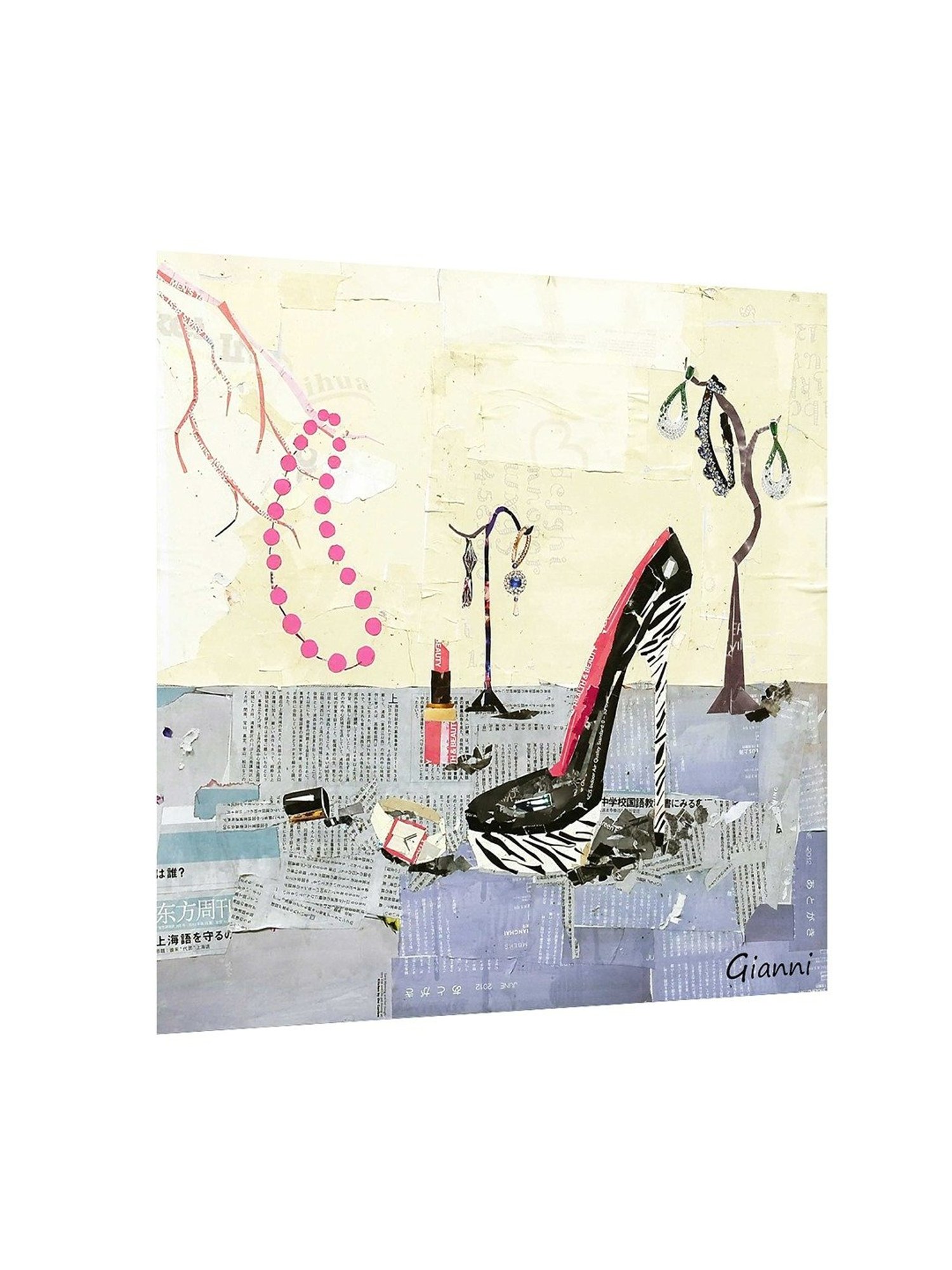 Art Street Beauty Girls Accessories Printed Multicolor Engineered Wood Wall Art