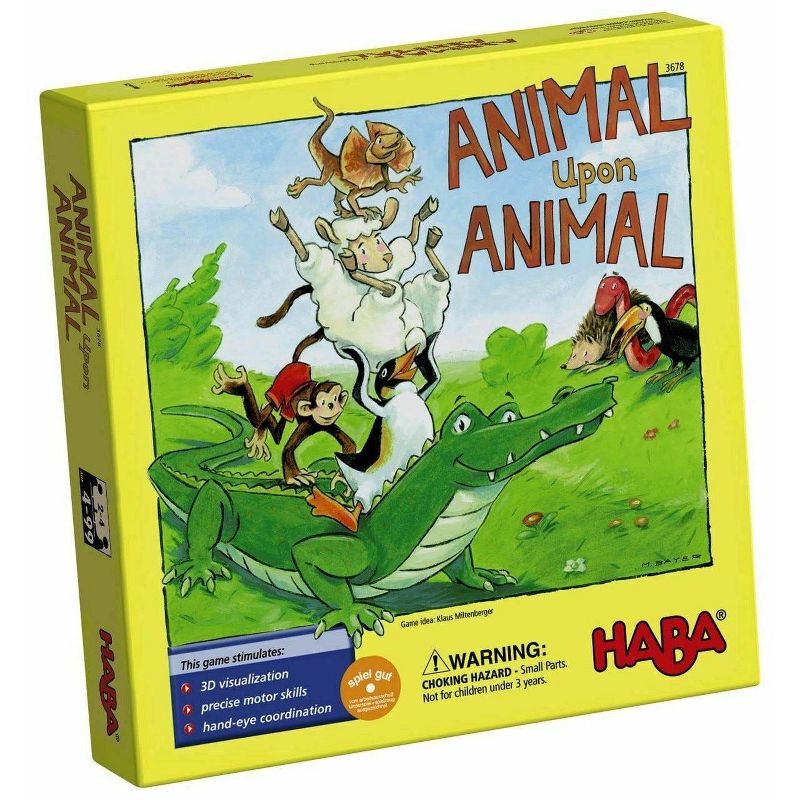 HABA Animal Upon Animal - Classic Wooden Stacking Game (Made in Germany)