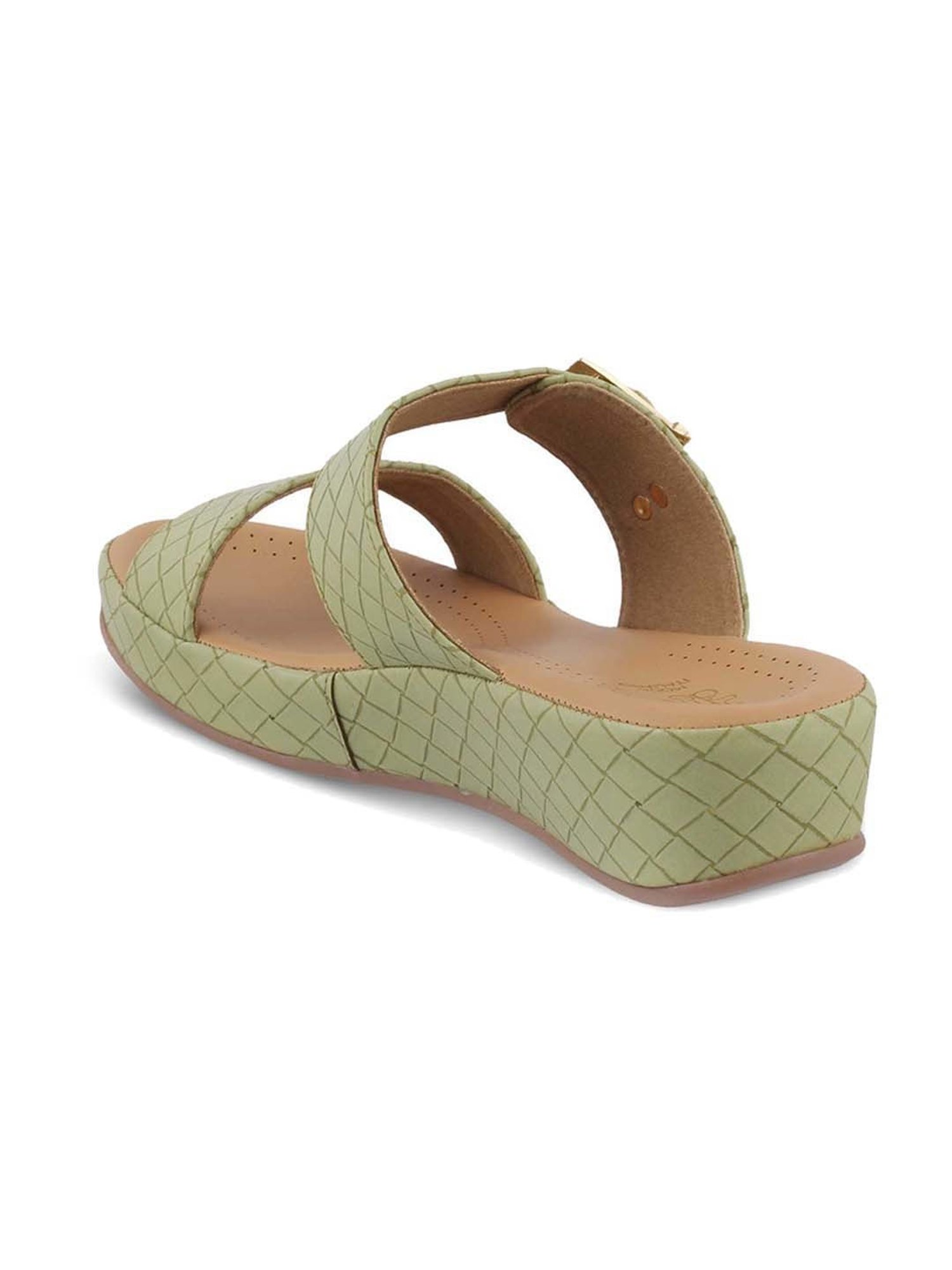 Tresmode Women's Green Casual Wedges