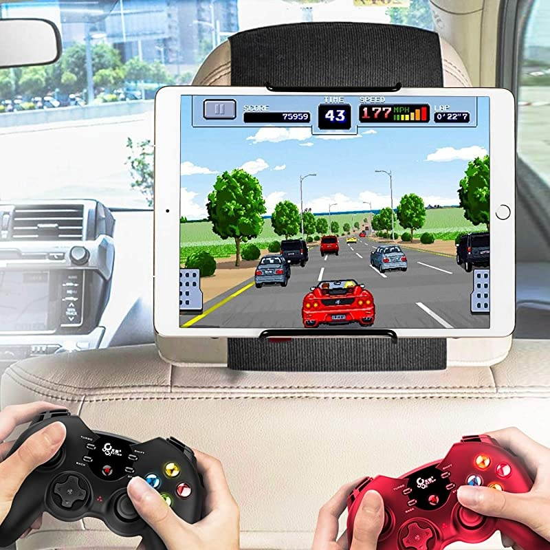 Car Headrest Mount Holder for 711 Tablets Apple iPad iPad MiniAirPro Samsung Galaxy Tabs Adjustable Strap Fits Most Headrests Universal Car Headrest Mount for Most Tablets Black