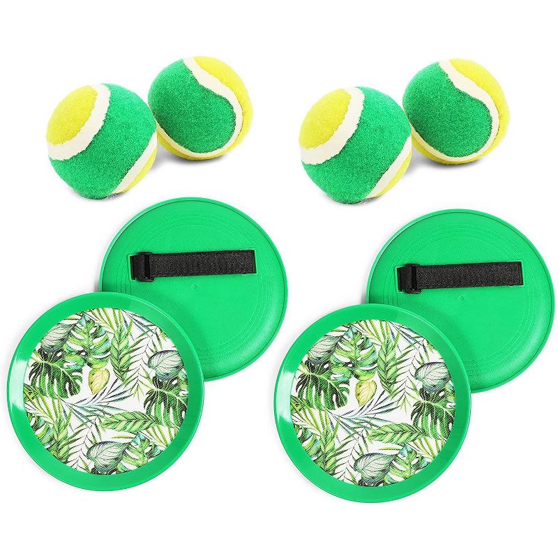 Blue Panda 2 Sets Tropical Paddle Catch Ball and Toss Game