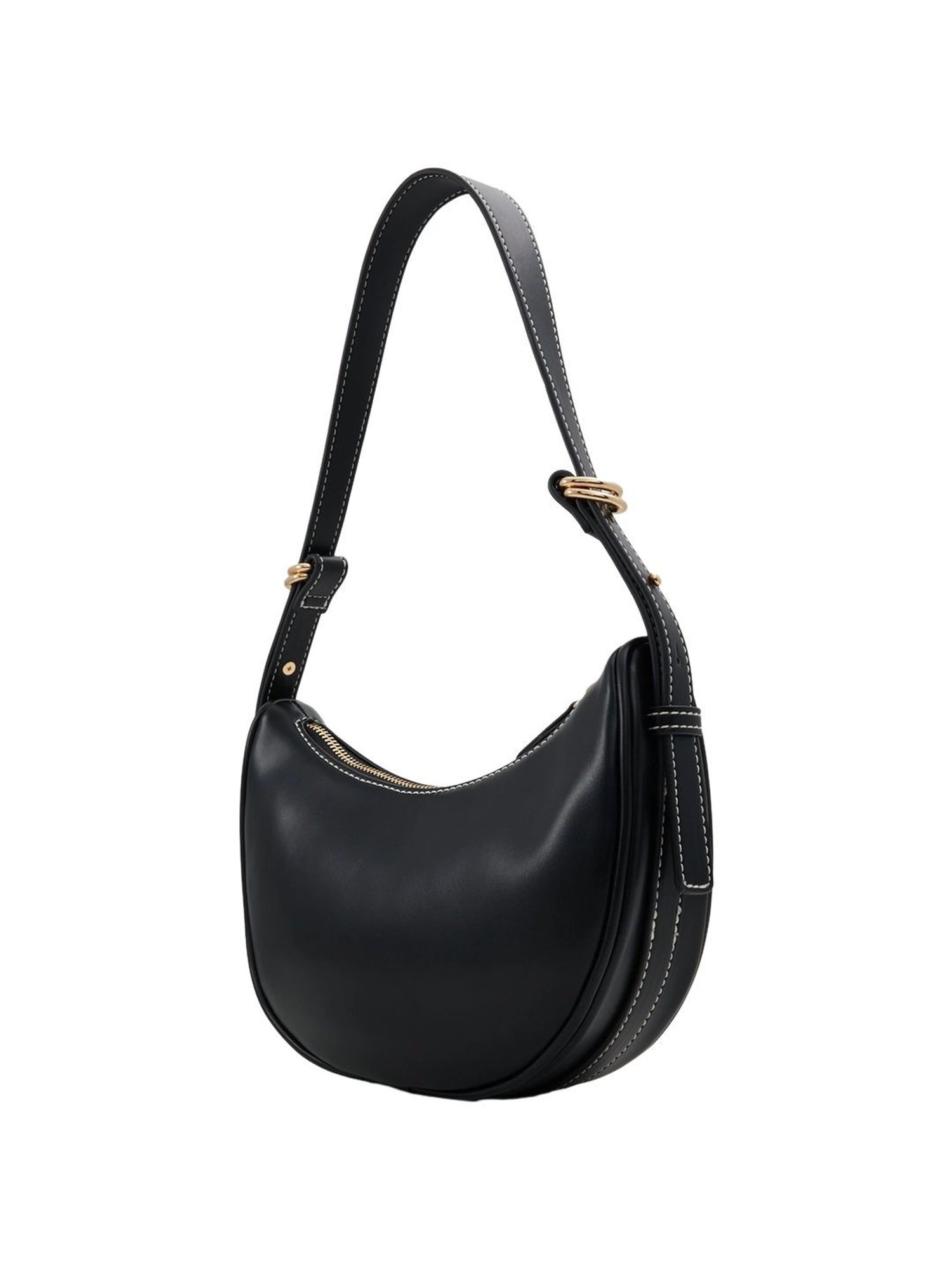 Call It Spring Black Solid Small Shoulder Handbag