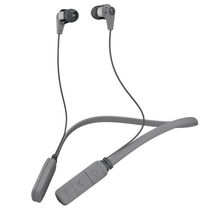 Skullcandy Ink'd Bluetooth Wireless Earbuds with Mic, Street/Gray/Chrome