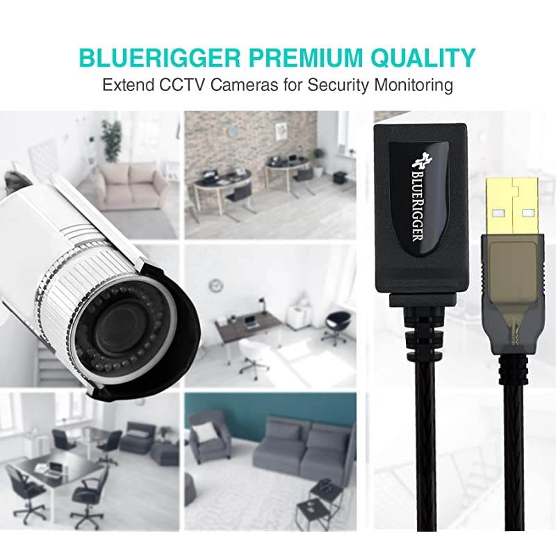 USB Extension Cable 10M 32FT Active USB 20 Type A Male to A Female Repeater Cable for Game Consoles Printer Camera