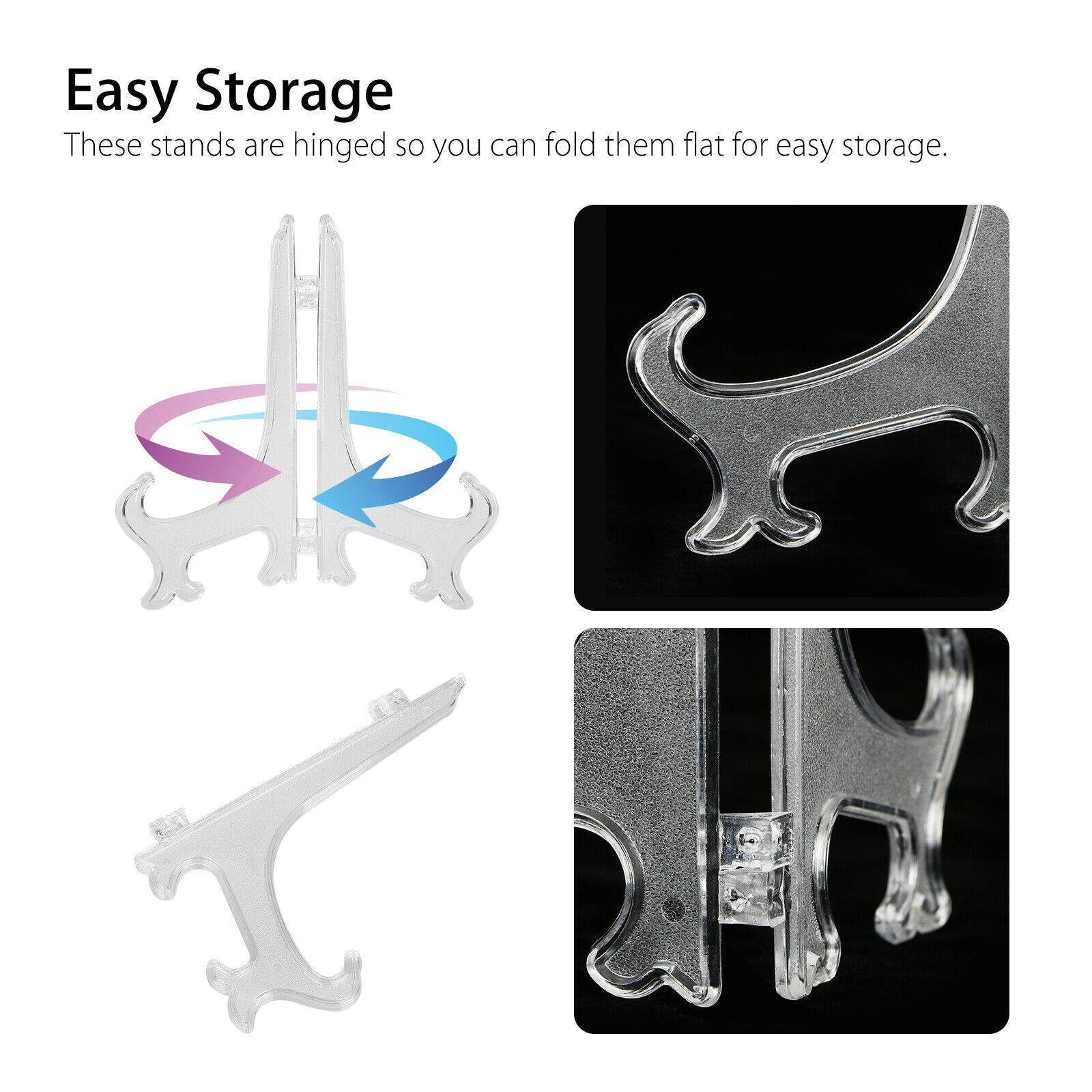 5 Pack 4-7" Easel Display Stand Plate Holder Picture Photo Frame Art Decor US