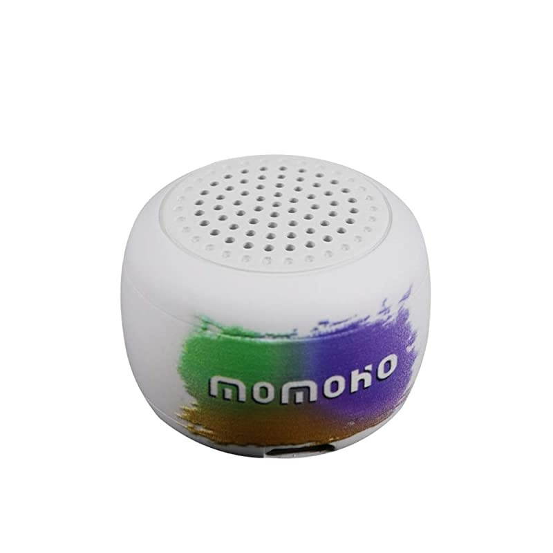 Mini Bluetooth Speaker Small Size but Great Sound QualityPhoto Selfie Button Answer Phone CallsBTS0011 White