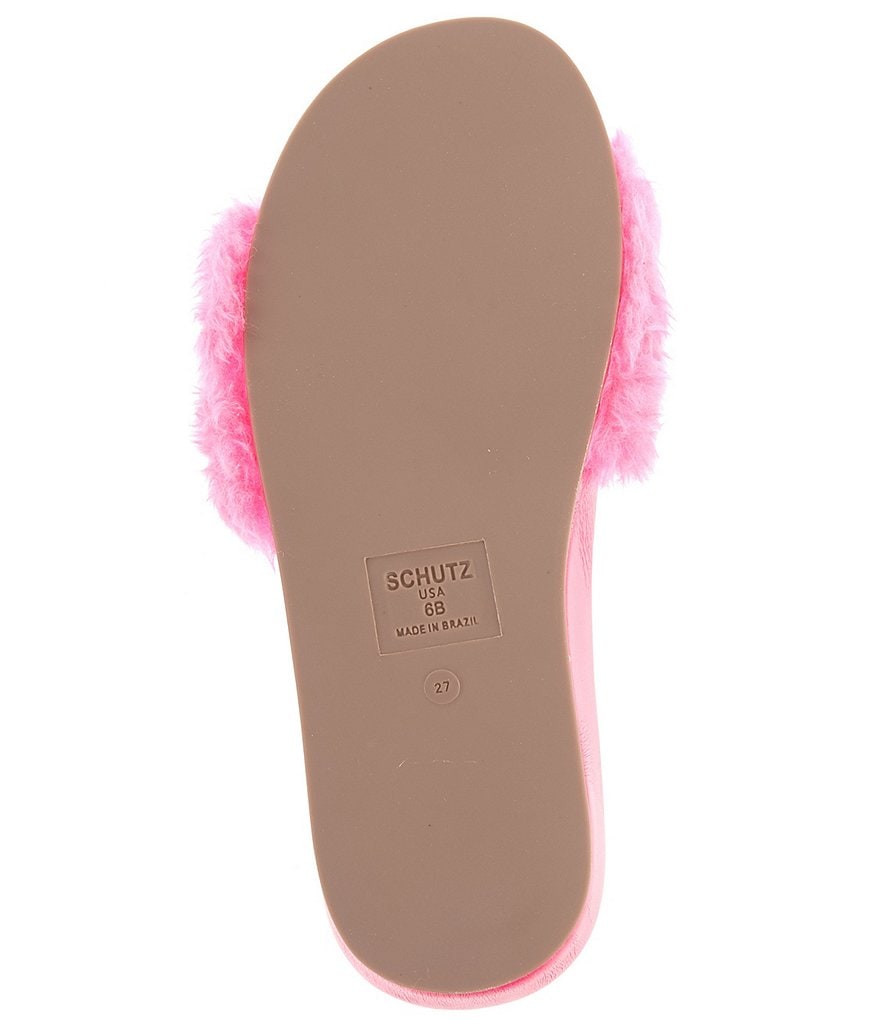Schutz Boss Babe Faux Fur Slides