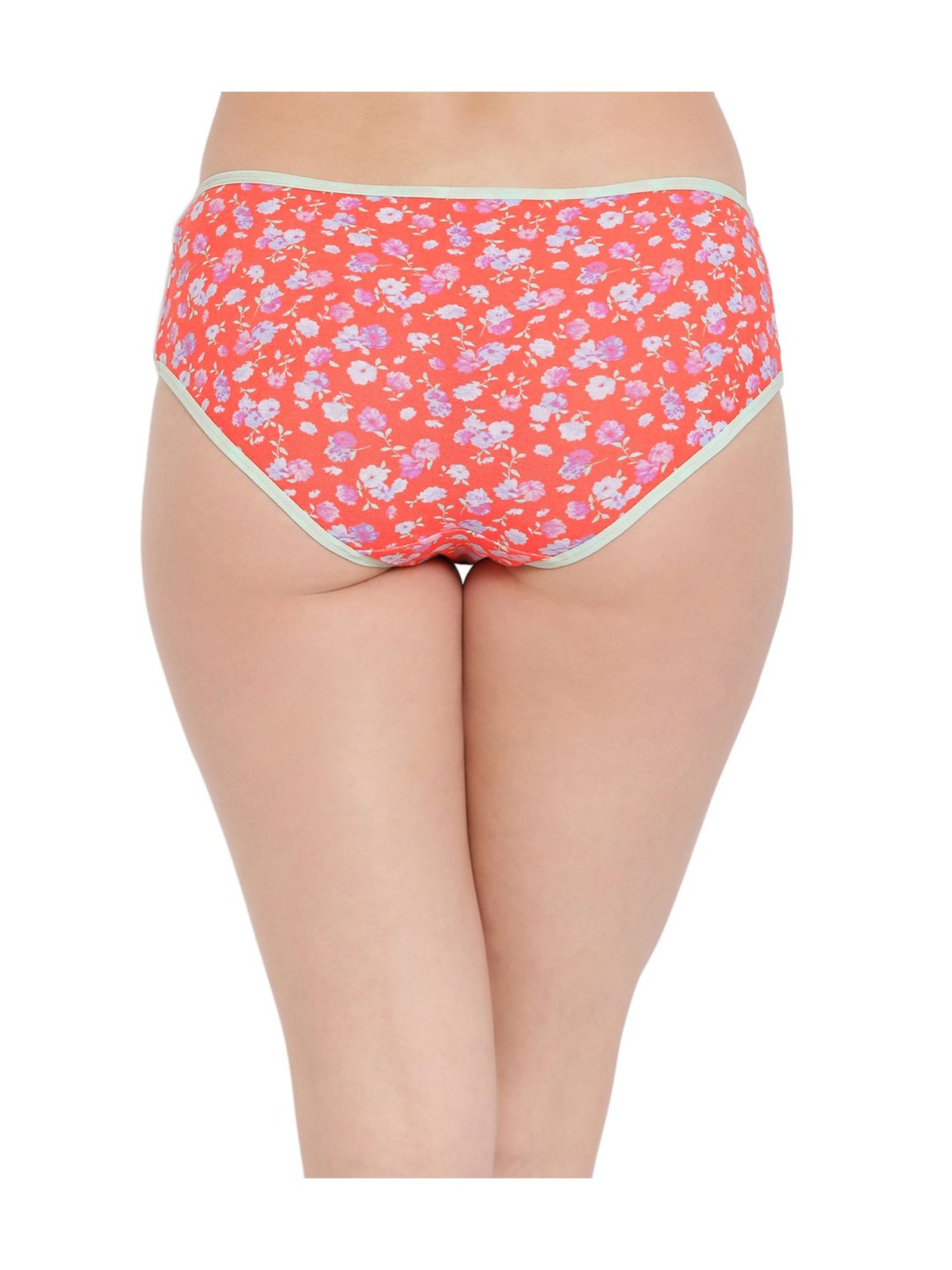 Clovia Orange Printed Hipster Panty