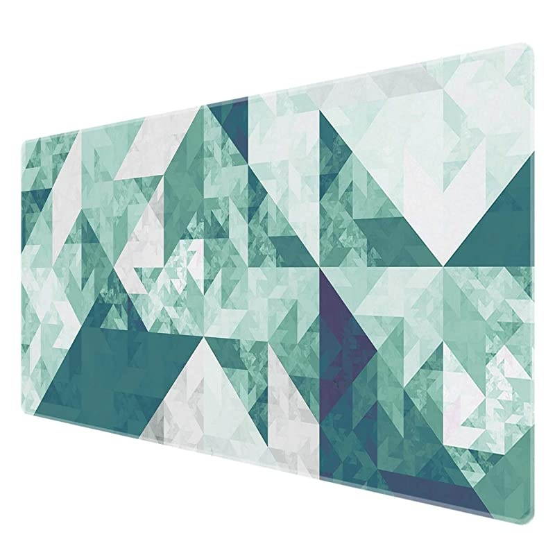 Extended Mouse Pad Large Gaming Mouse Pad- 35.4x15.7x0.12 inch Computer Keyboard Mouse Mat Non-Slip Mousepad Rubber Base and Stitched Edges for Game Players, Office, Study, Modern Design