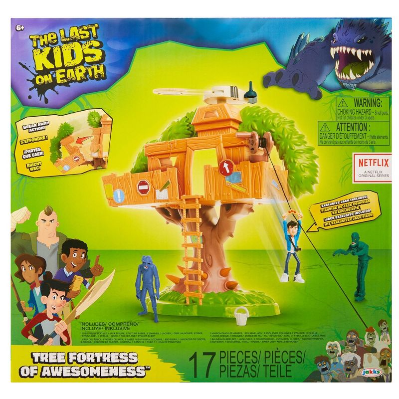 The Last Kids On Earth - Tree House of Awesomeness Playset, Includes Exclusive Jack Action Figure & 2 Zombies