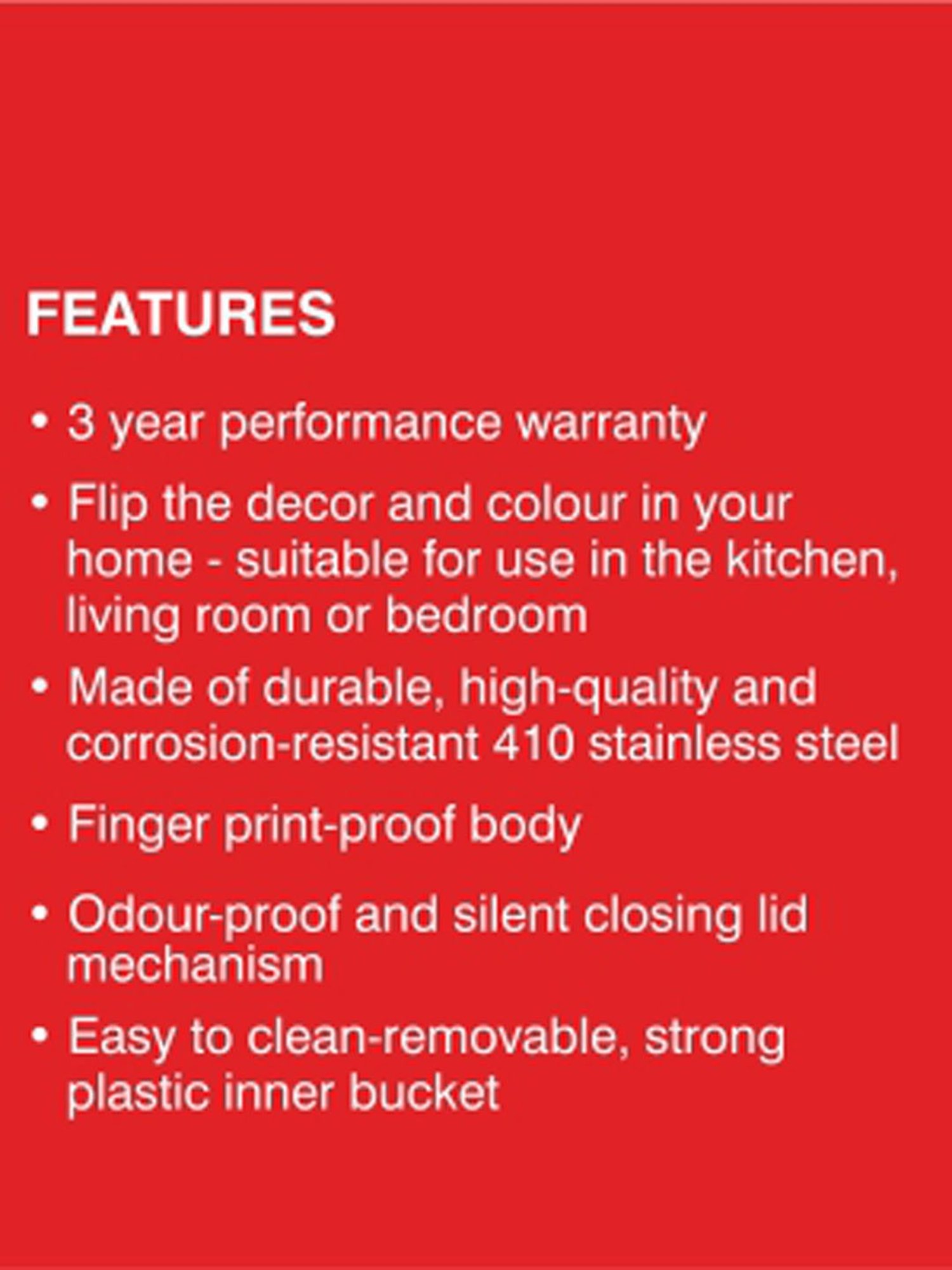 Freelance White Steel Set of 1 Dustbins