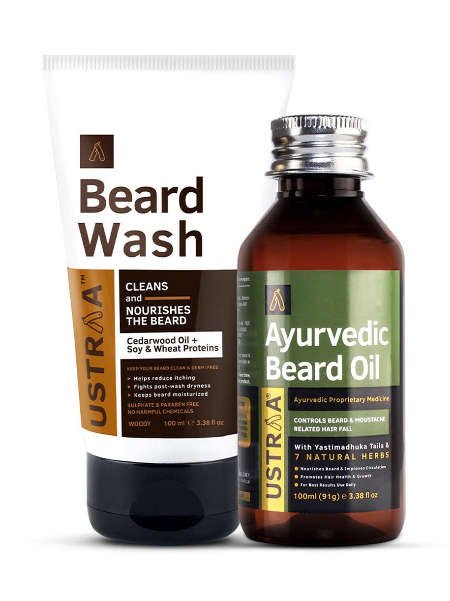 THE REAL MAN Beard Growth Oil 100 Percent Organic Beard & Moustache Hair Growth Oil - 50 ml