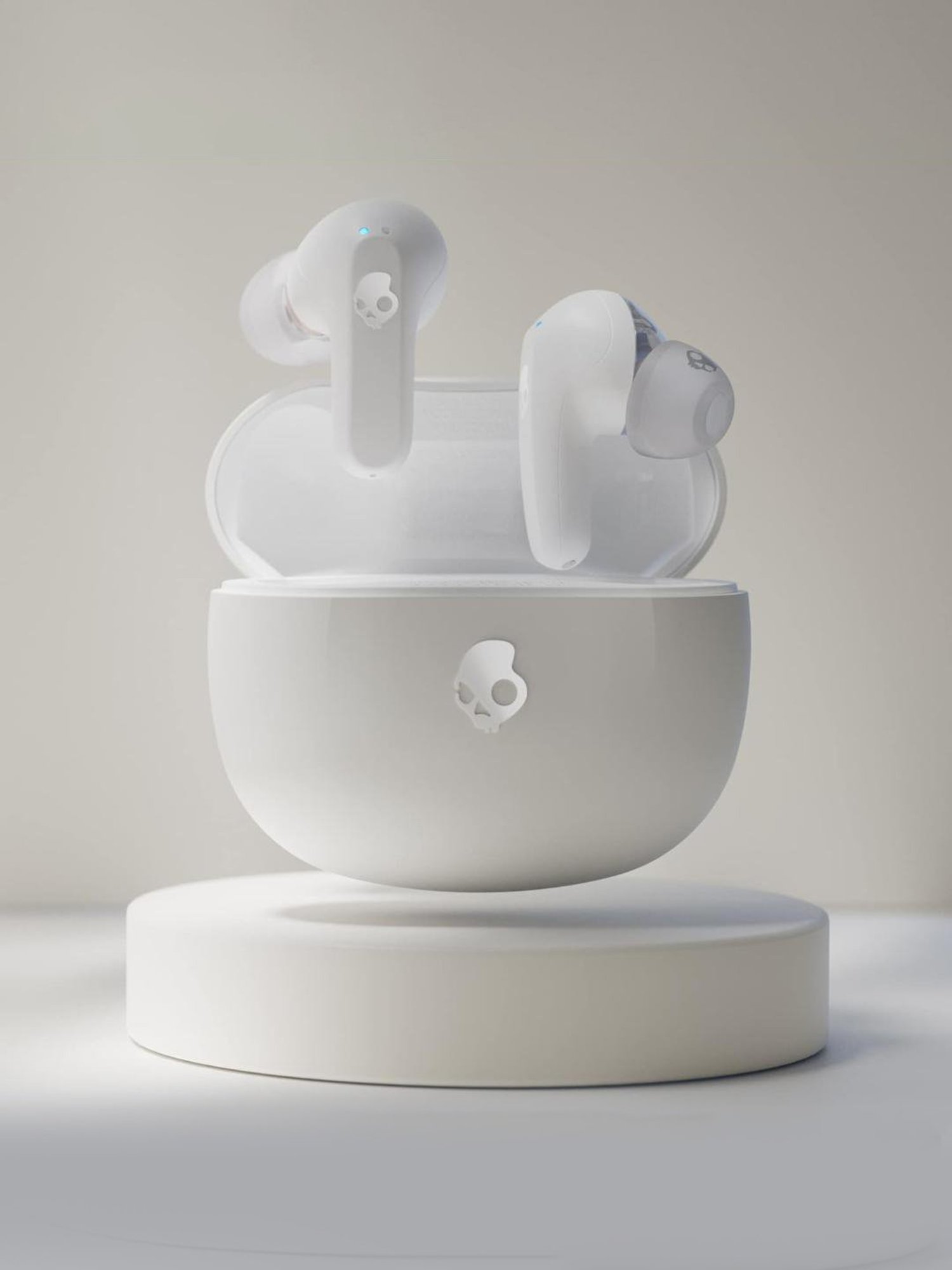 Skullcandy Rail In-Ear BT Earbuds with 42H Battery & Alexa Enabled (Bone Glow Orange, True Wireless)