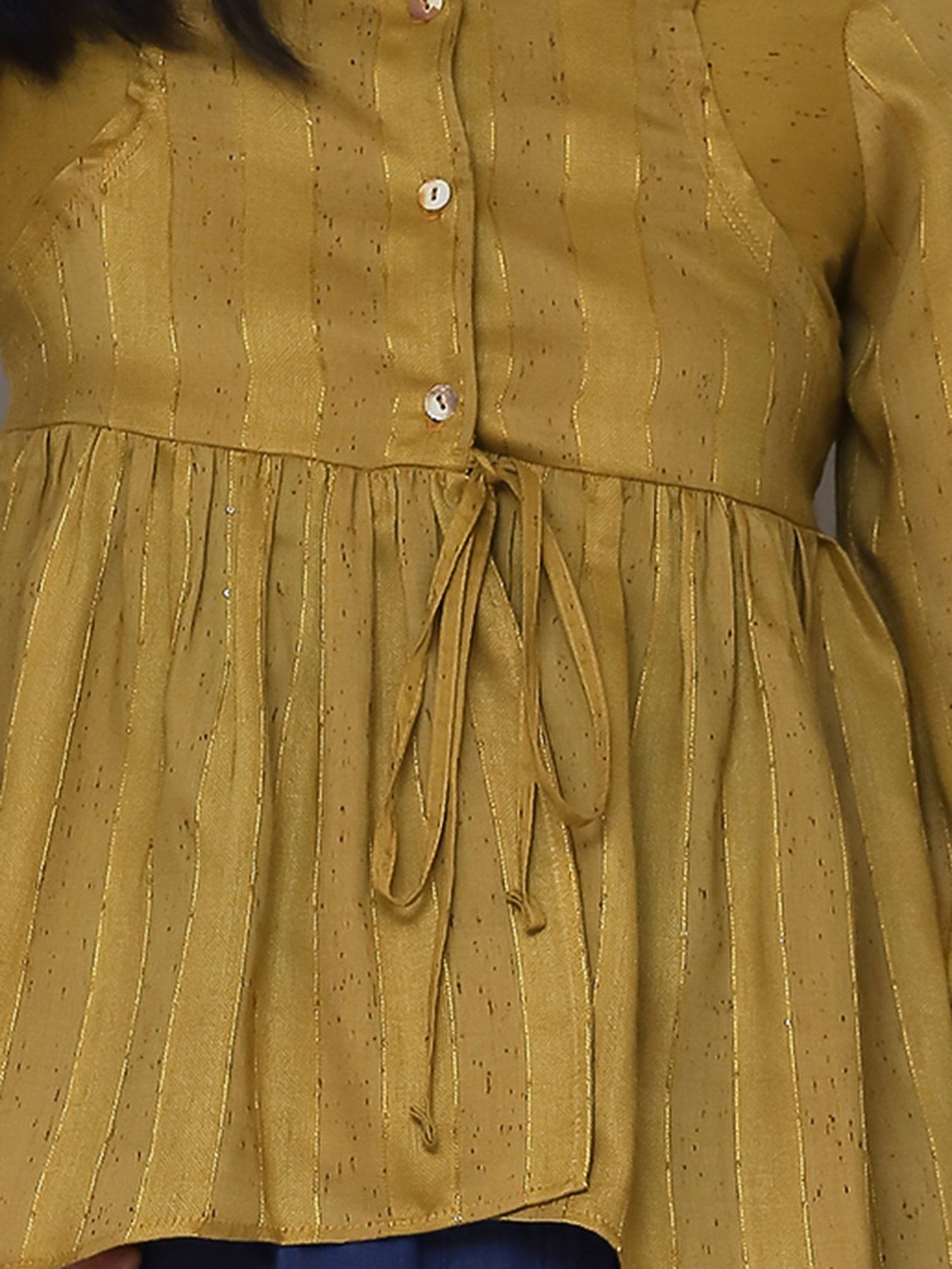 aarke Ritu Kumar Mustard Relaxed Fit Top