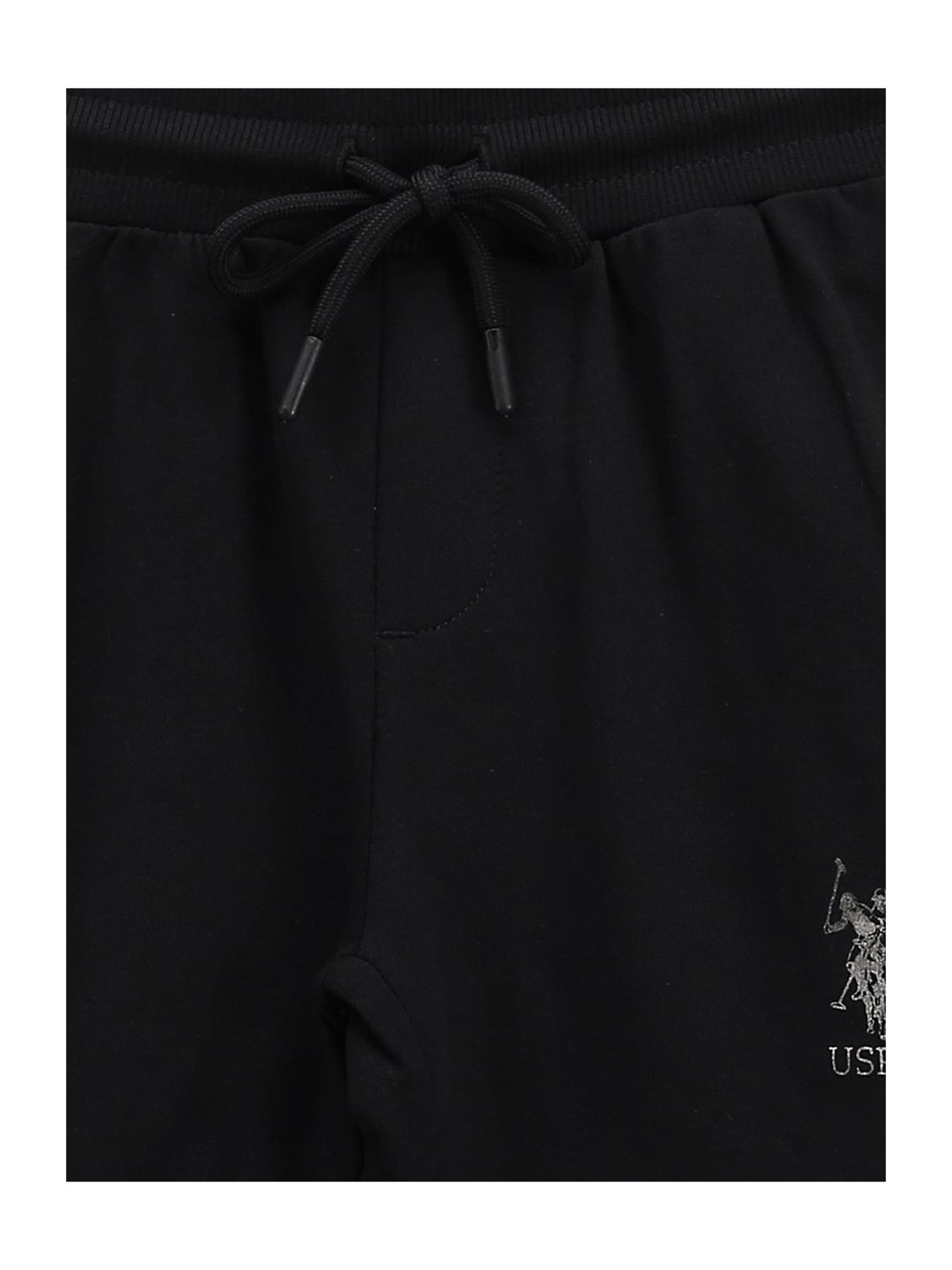U.S. Polo Assn. Boys Black Solid Joggers