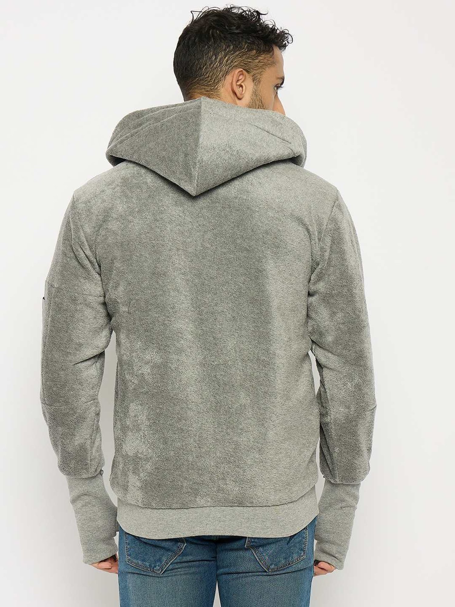Duke M.Grey Melange Regular Fit Hooded Sweatshirt