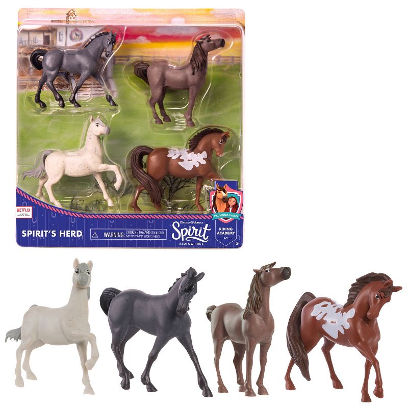 Spirit Riding Free Spirit's Herd Horse Figure 4pk
