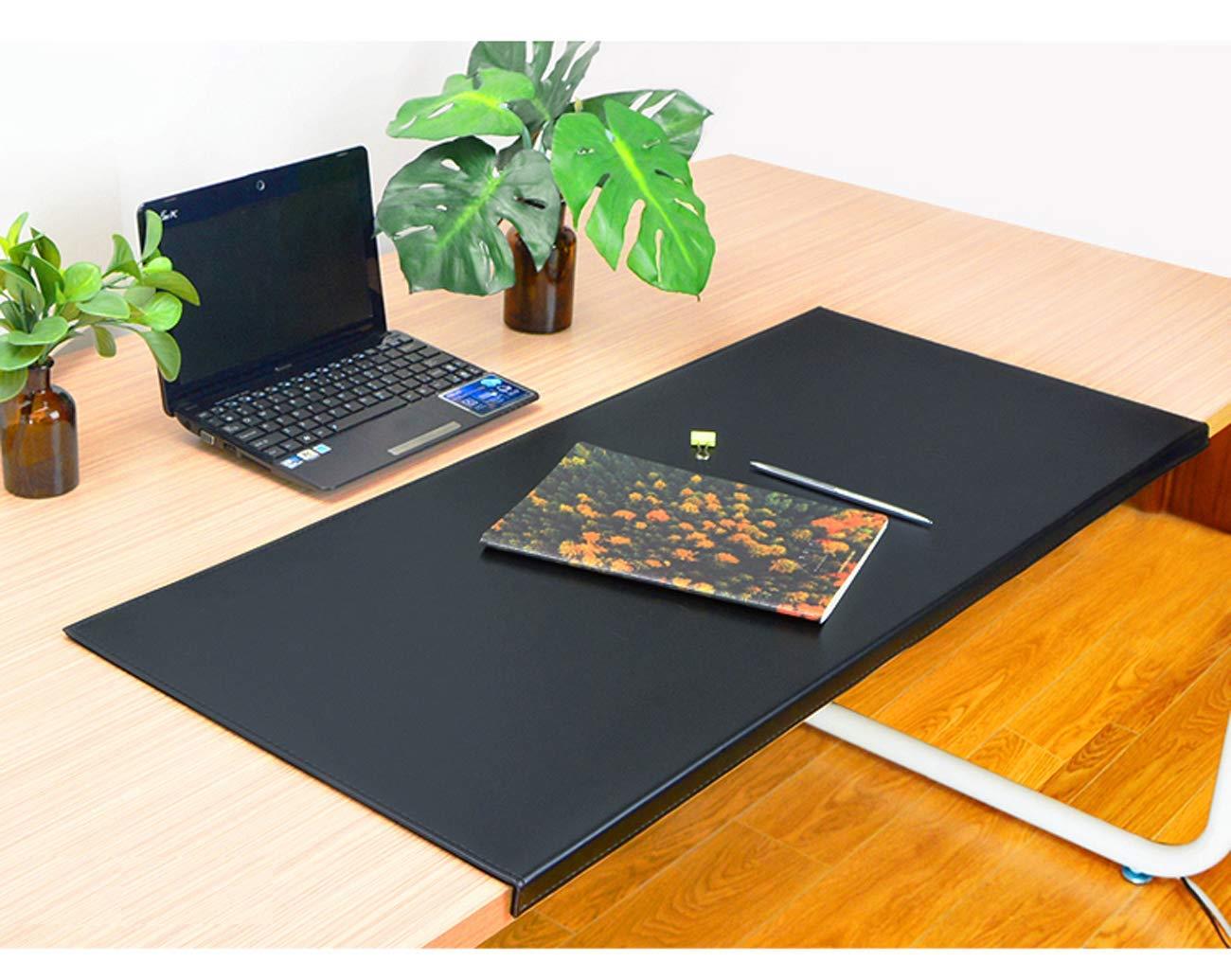 Multifunctional Office Desk Pad with Full Fixation Lip,Table Pad Blotter Protector 35.5&rdquo;x 15.8" BUBM Smooth Waterproof PU Leather Mouse Pad Edge-Locked