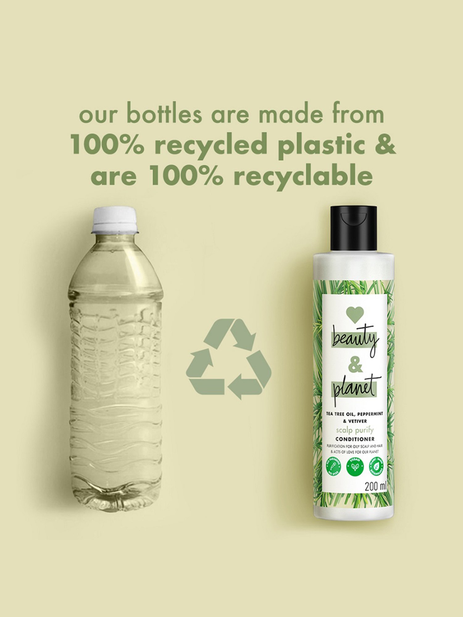 Love Beauty & Planet Tea Tree Oil, Peppermint & Vetiver Scalp Purify Conditioner - 200 ml