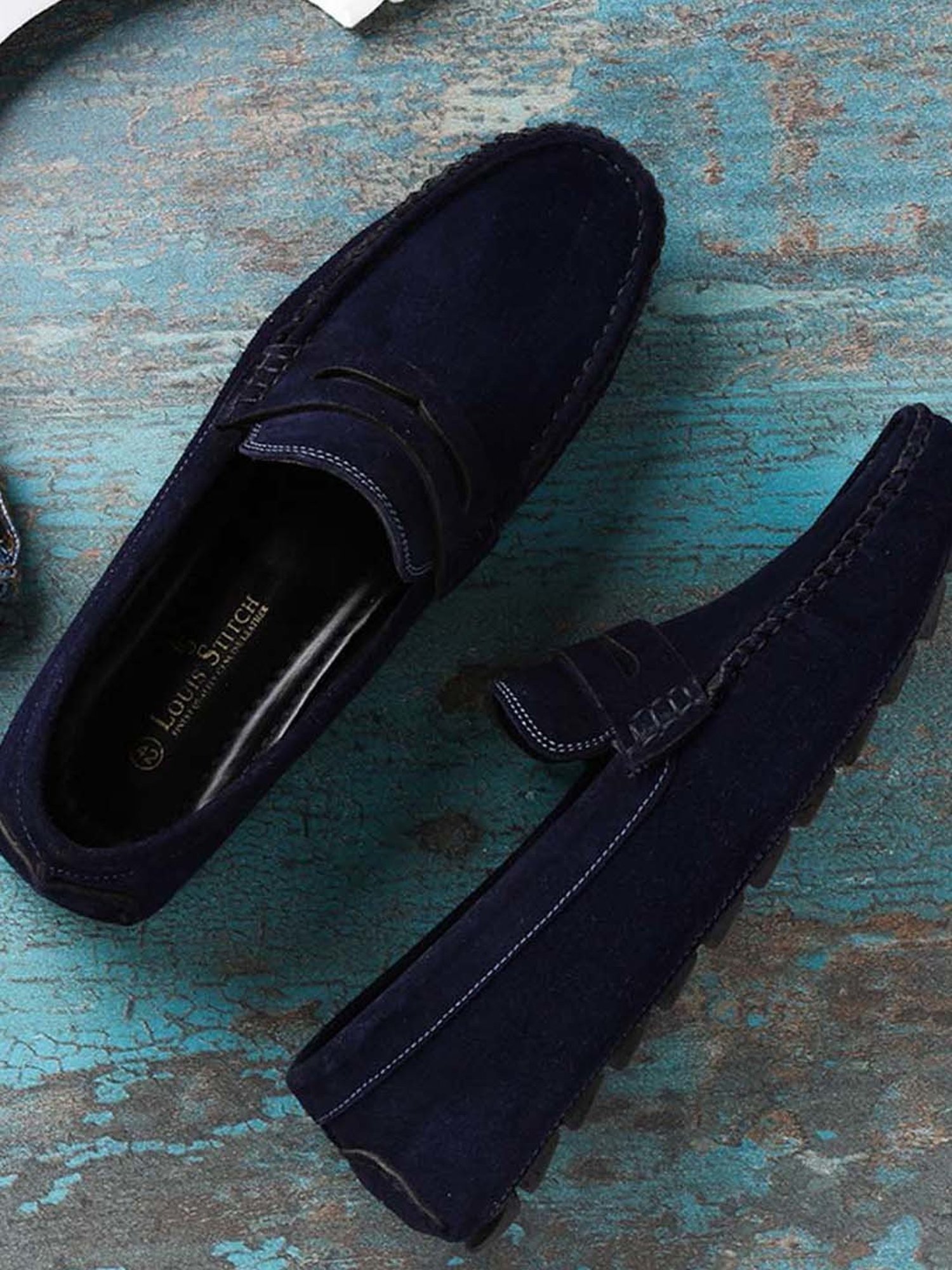 Louis Stitch Men's Federal Blue Casual Loafers