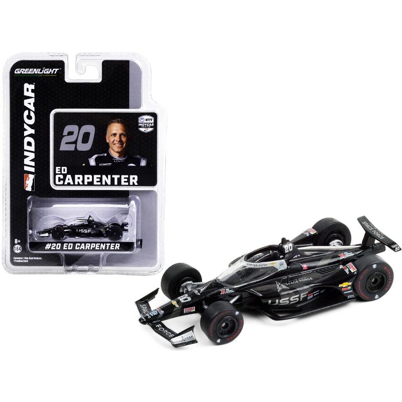 Dallara IndyCar #20 Ed Carpenter "United States Space Force" (USSF) "NTT IndyCar Series" (2020) 1/64 Diecast Car by Greenlight