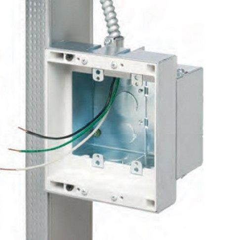 Arlington Industries TVBS505-1 TVBS505 Recessed Outlet Wall Plate Kit, 2-Gang, White