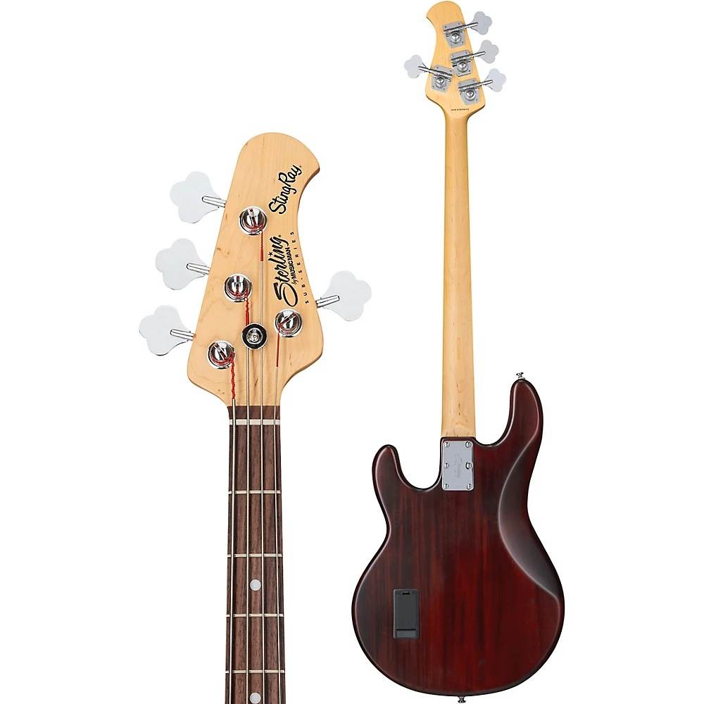 Sterling by Music Man StingRay Ray4 Electric Bass Walnut Stain Black Pickguard