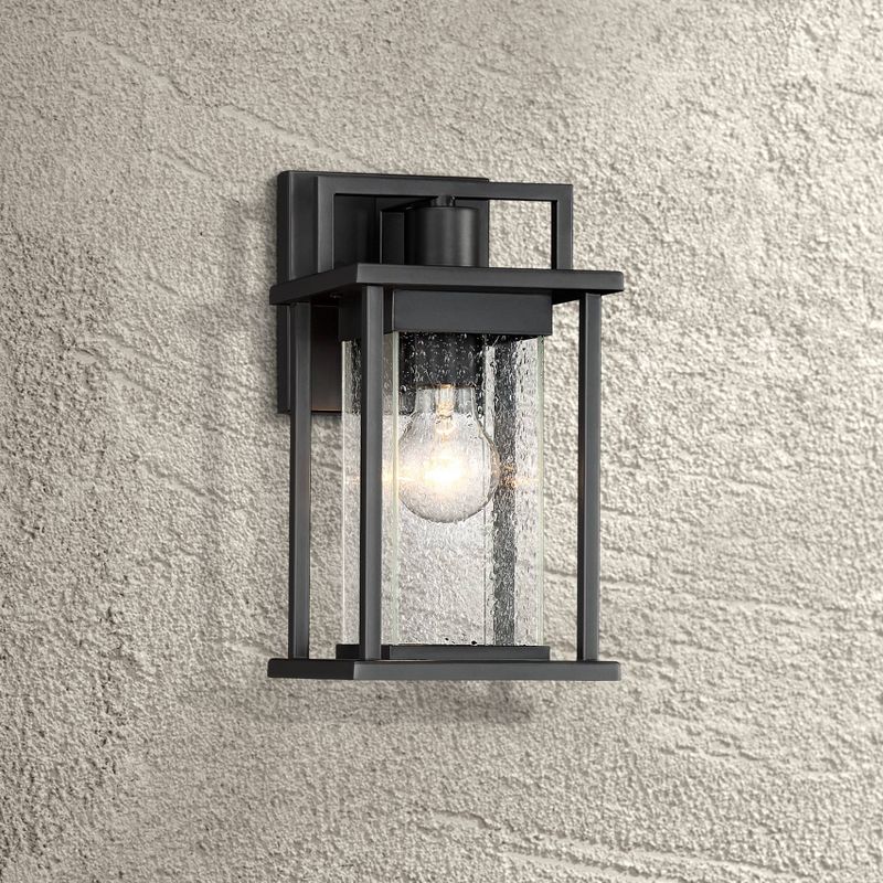 John Timberland Modern Outdoor Wall Light Fixture Painted Dark Gray 13" Spotted Clear Glass for Exterior House Porch Patio